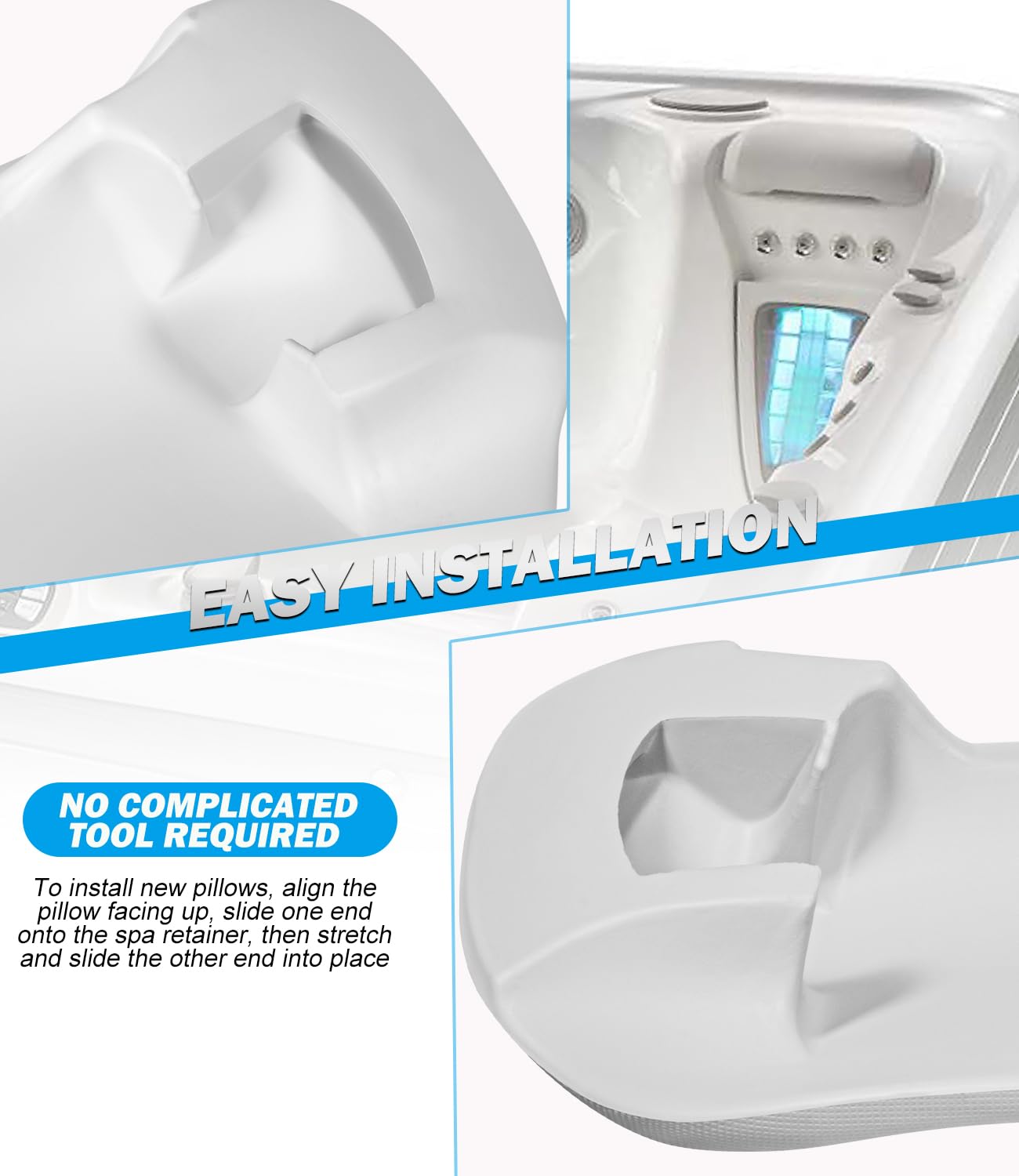 Bonbo 77228 spa pillow waterproof and heat-resistant for reliable performance.