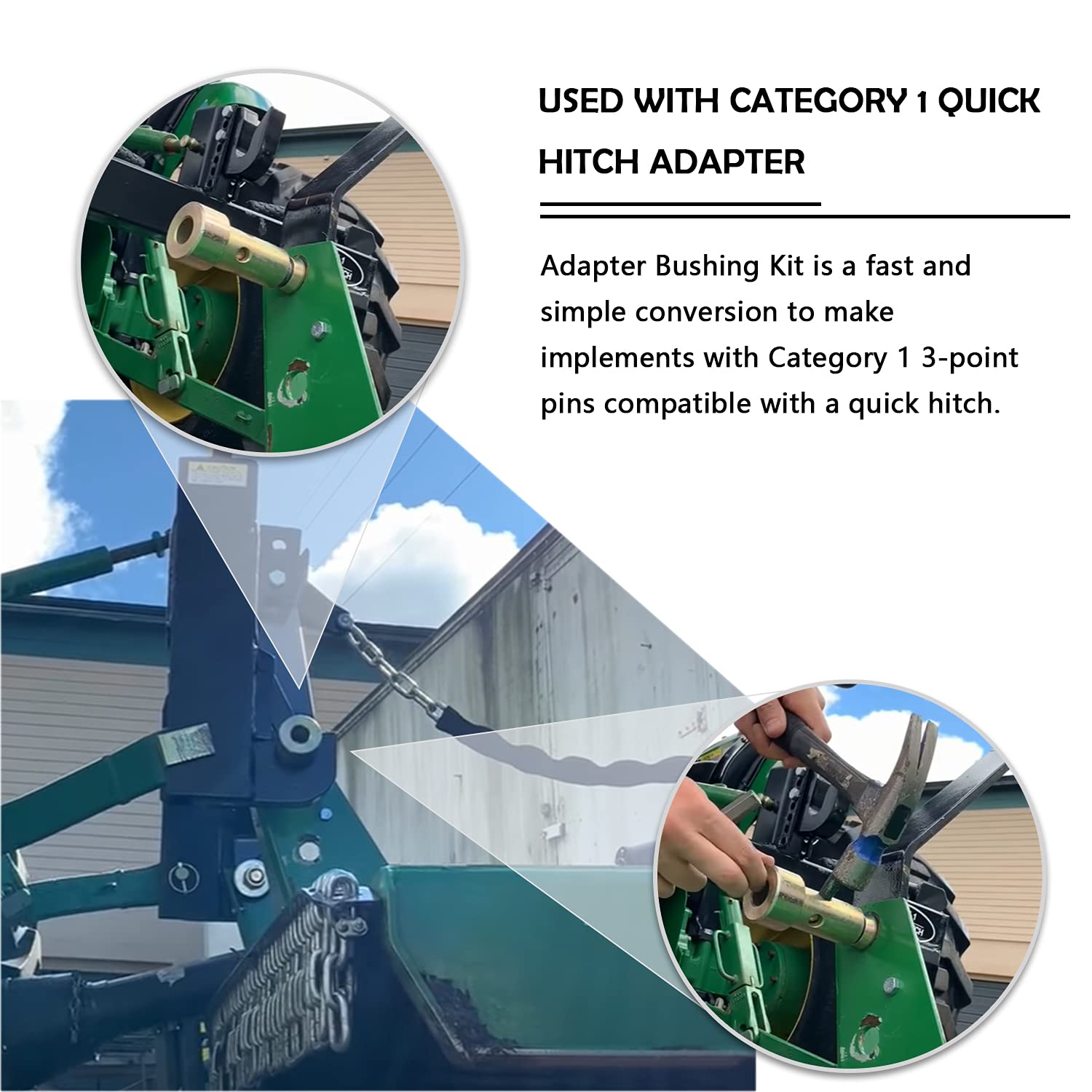 Bonbo Cat 1 bushings with roll pins provide precise alignment and easy installation.