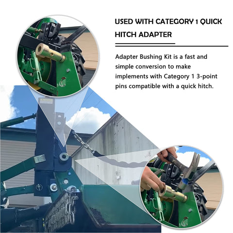 Bonbo Cat 1 bushings with roll pins provide precise alignment and easy installation.