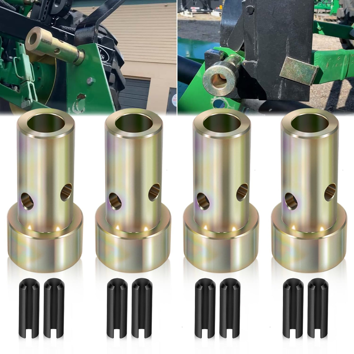 Bonbo Cat 1 bushings side sleeve show secure quick hitch conversion.