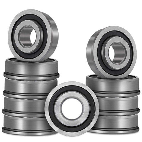 Bonbo flanged ball bearing exterior view demonstrates durable fit for lawn mowers and carts.