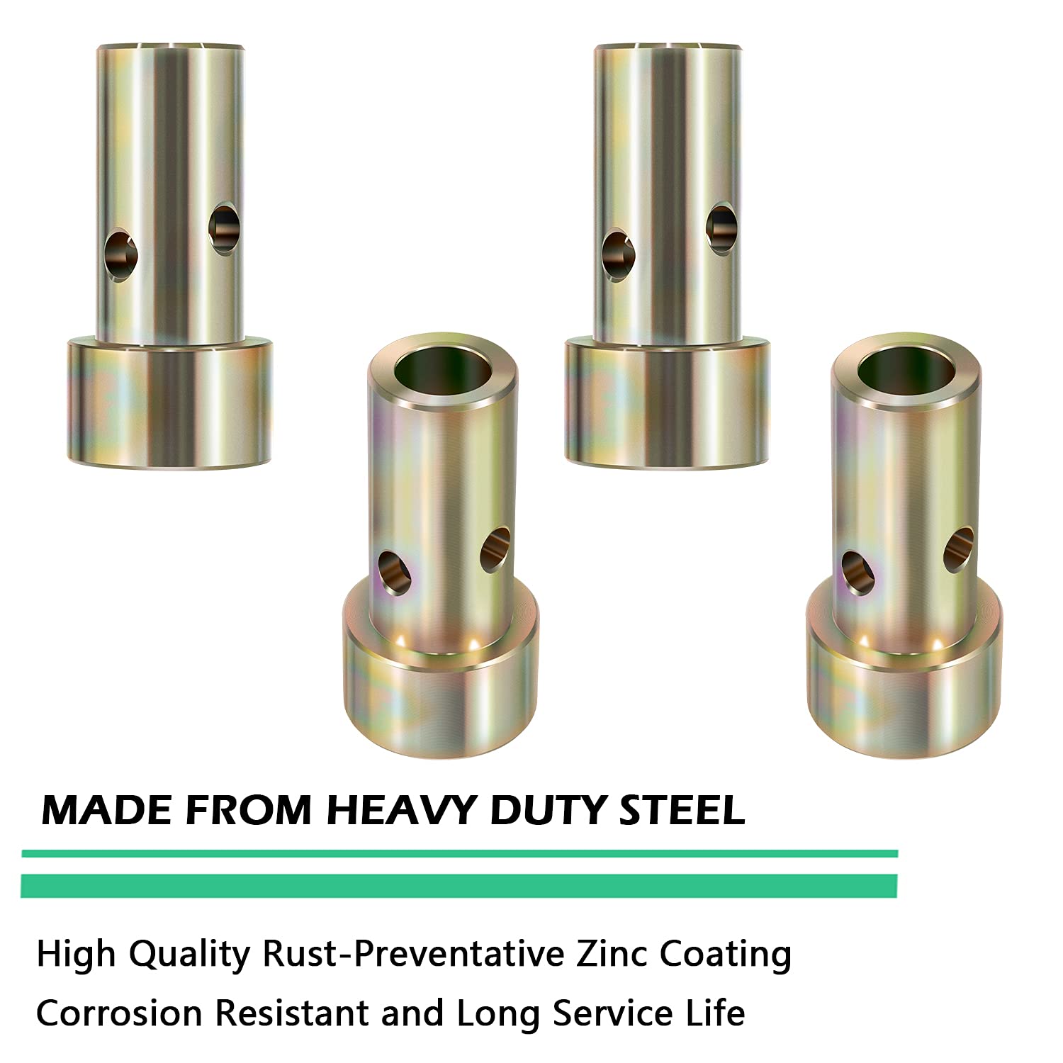 Bonbo heavy-duty steel bushing with zinc coating resists rust for longevity.