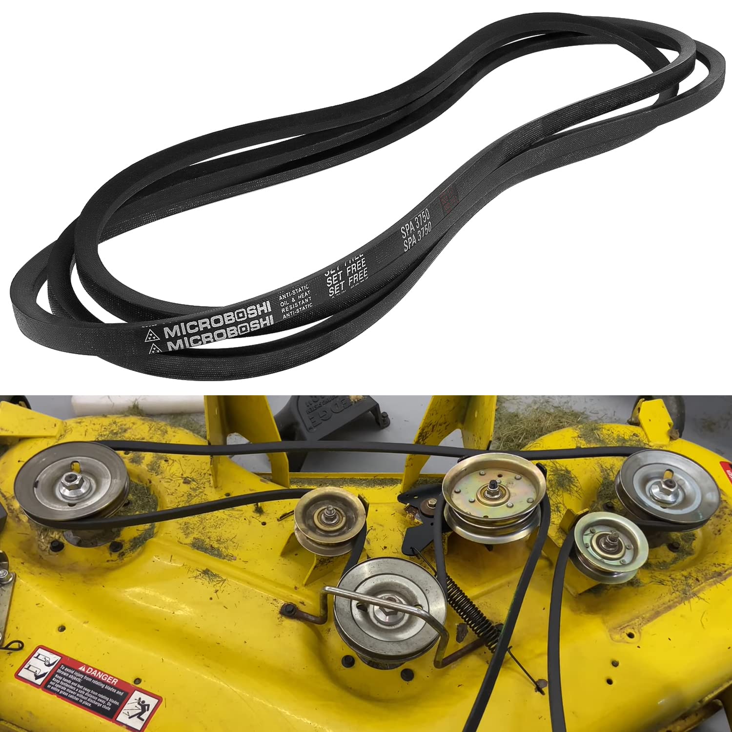 Bonbo lawn mower belt on a 48-deck for reliable cutting performance.