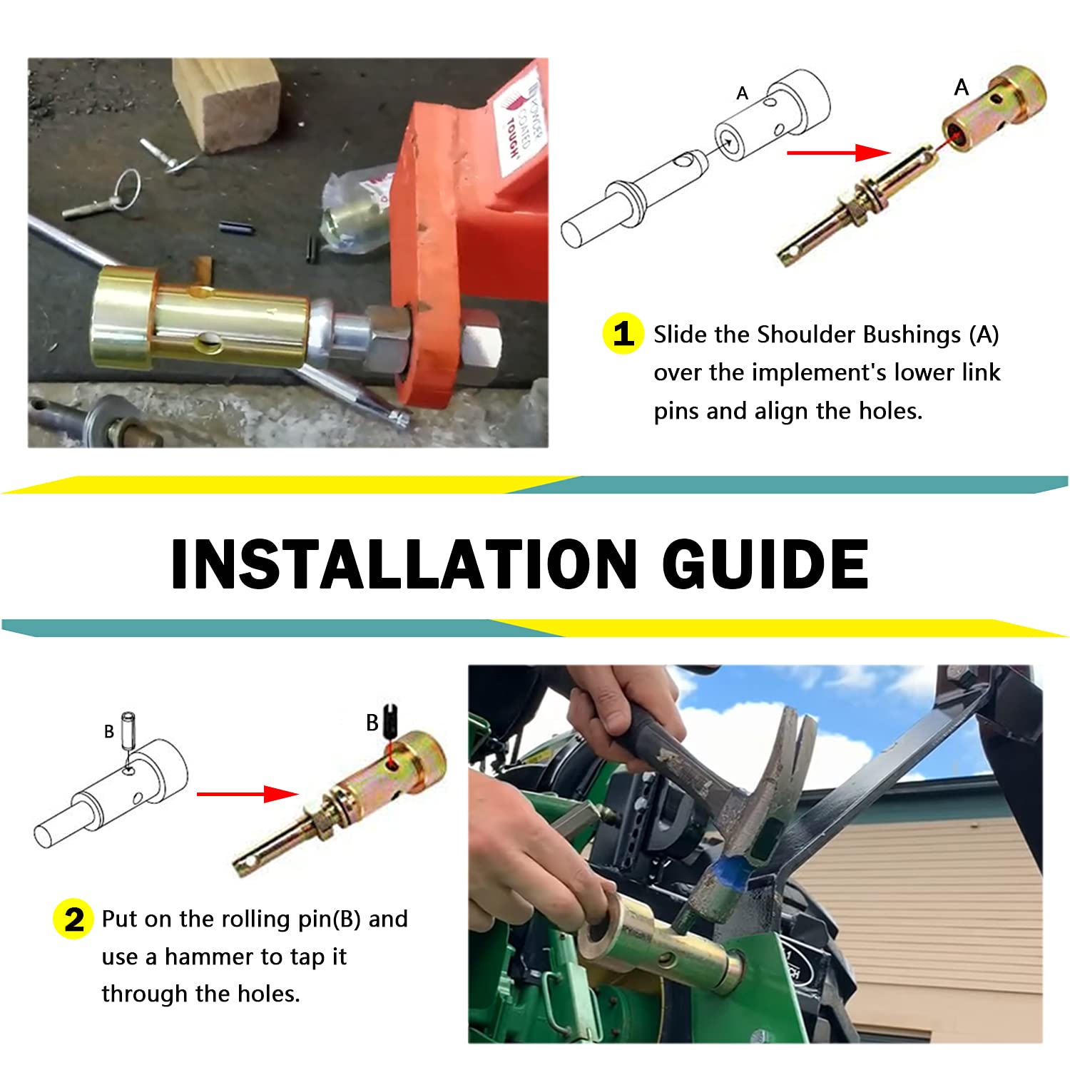 Bonbo quick-hitch conversion kit enables fast compatibility with category 1 pins.
