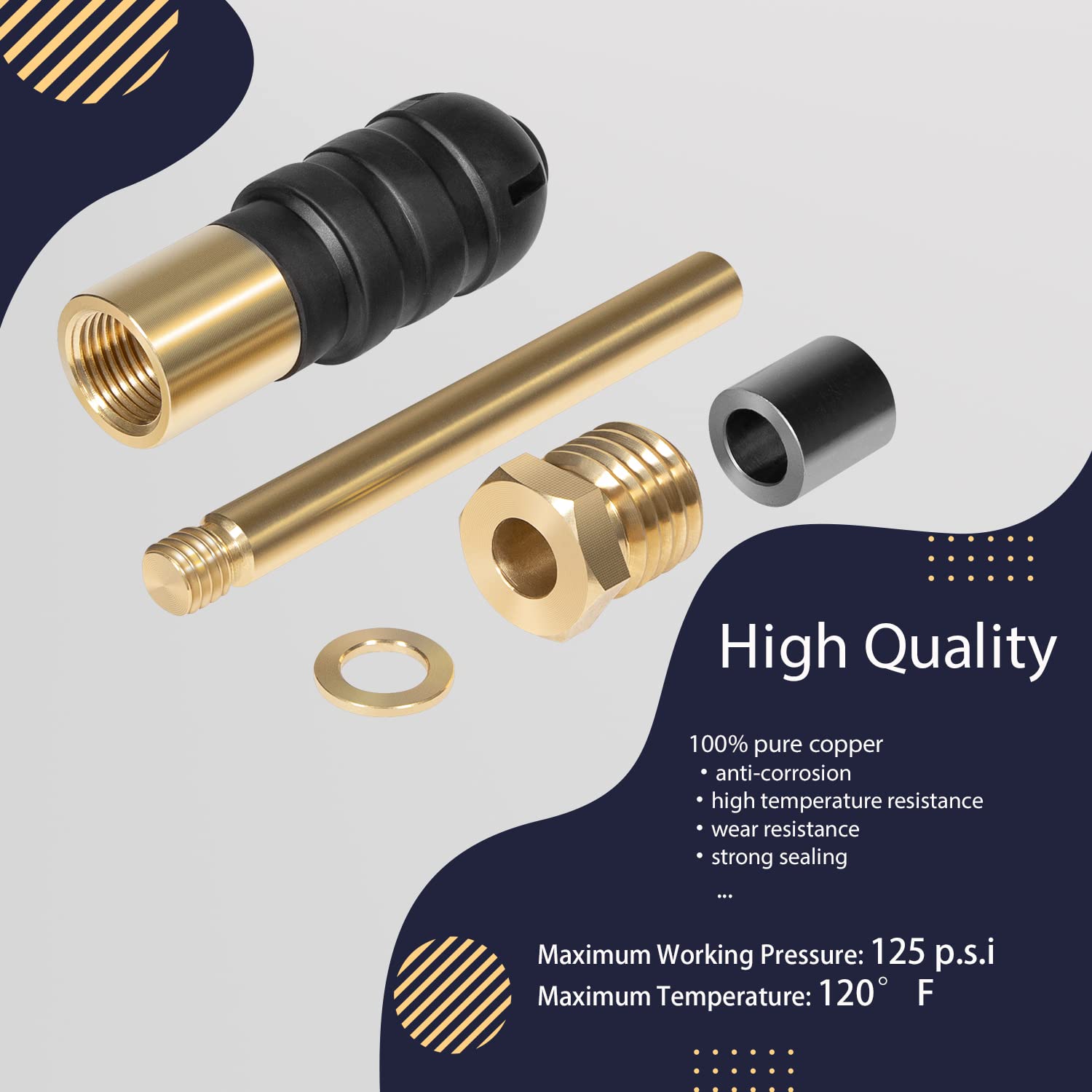 Bonbo RK-Y34 brass rod stem 10104 enhances wear resistance and smooth operation