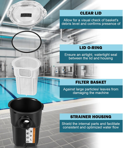Bonbo SP1516 abs-plastic-durability offers corrosion resistance for outdoor pool setups.
