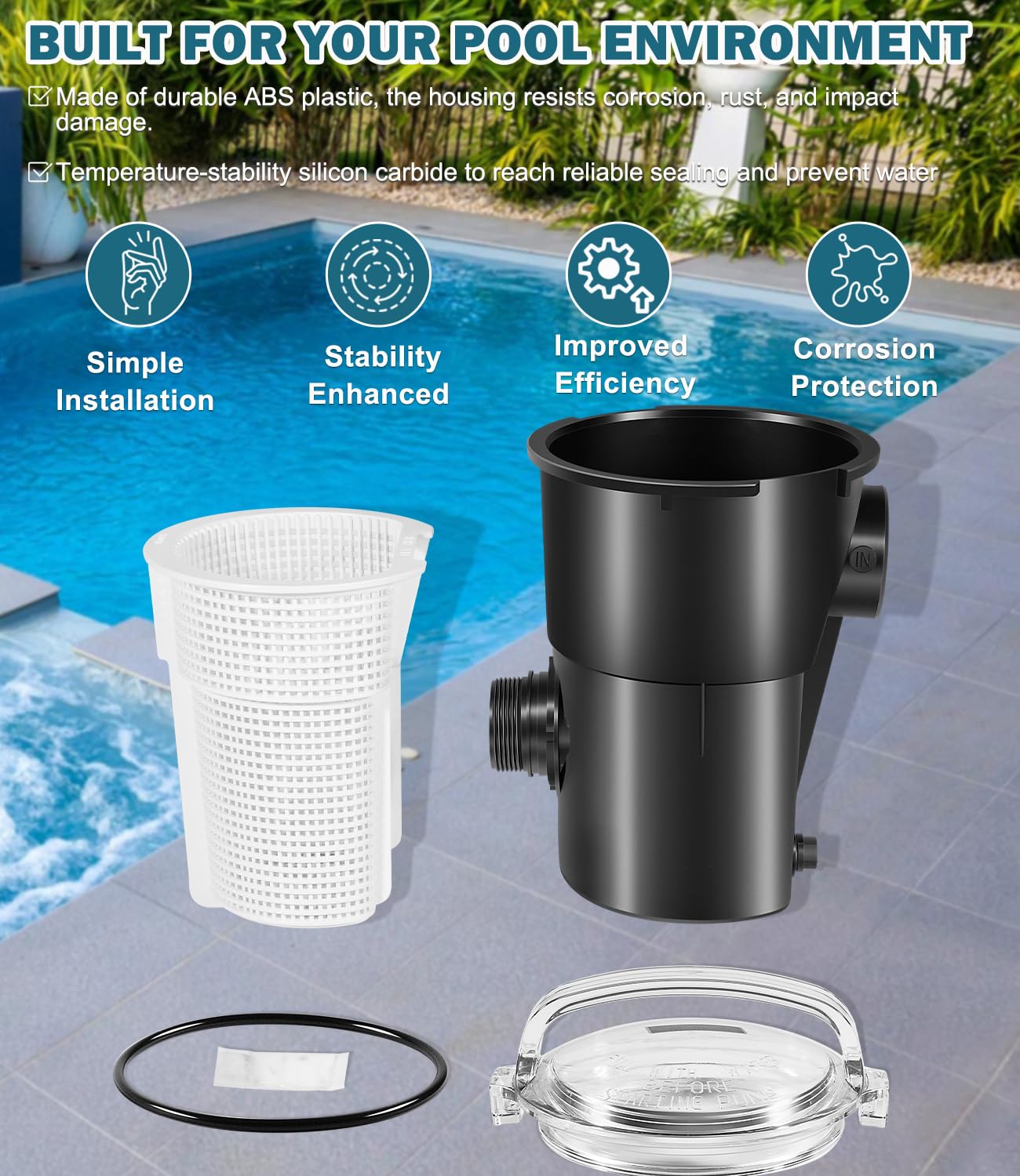 Bonbo SP1516 o-ring-seal-lid ensures airtight, watertight lid-to-housing connection.
