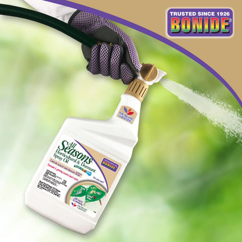 Bonide All Seasons protects fruit trees and crops throughout the growing season.
