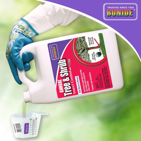 Bonide Annual Systemaxx targets borers and miners in landscape trees.