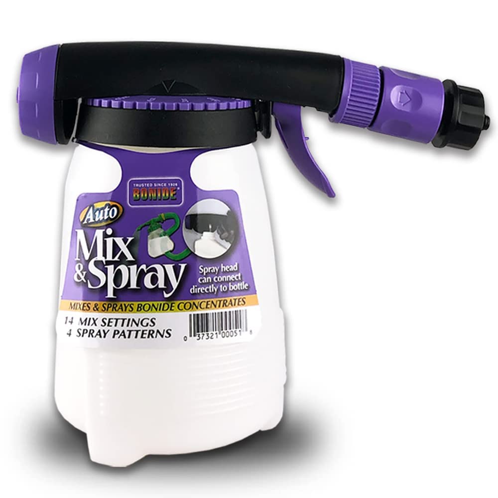 Bonide Auto Mix & Spray hose-end attachment enables effortless dilution and even coverage.