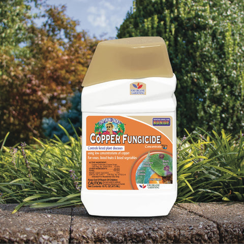 Bonide Captain Jack Copper Fungicide safeguards turf and ornamentals from fungal diseases.