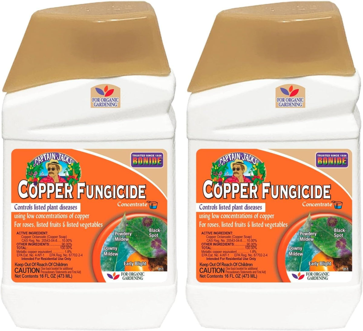Bonide Captain Jack Copper Fungicide bottle 16oz ready for garden disease protection