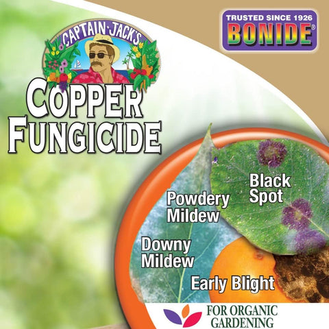 Hose-end sprayer ready to apply Bonide Captain Jack Copper Fungicide