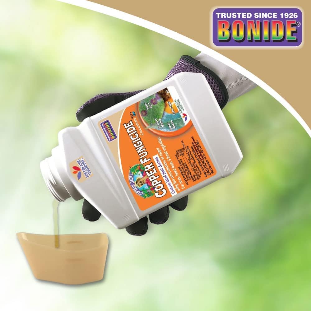 Organic gardening with Bonide Captain Jack Copper Fungicide for plant protection