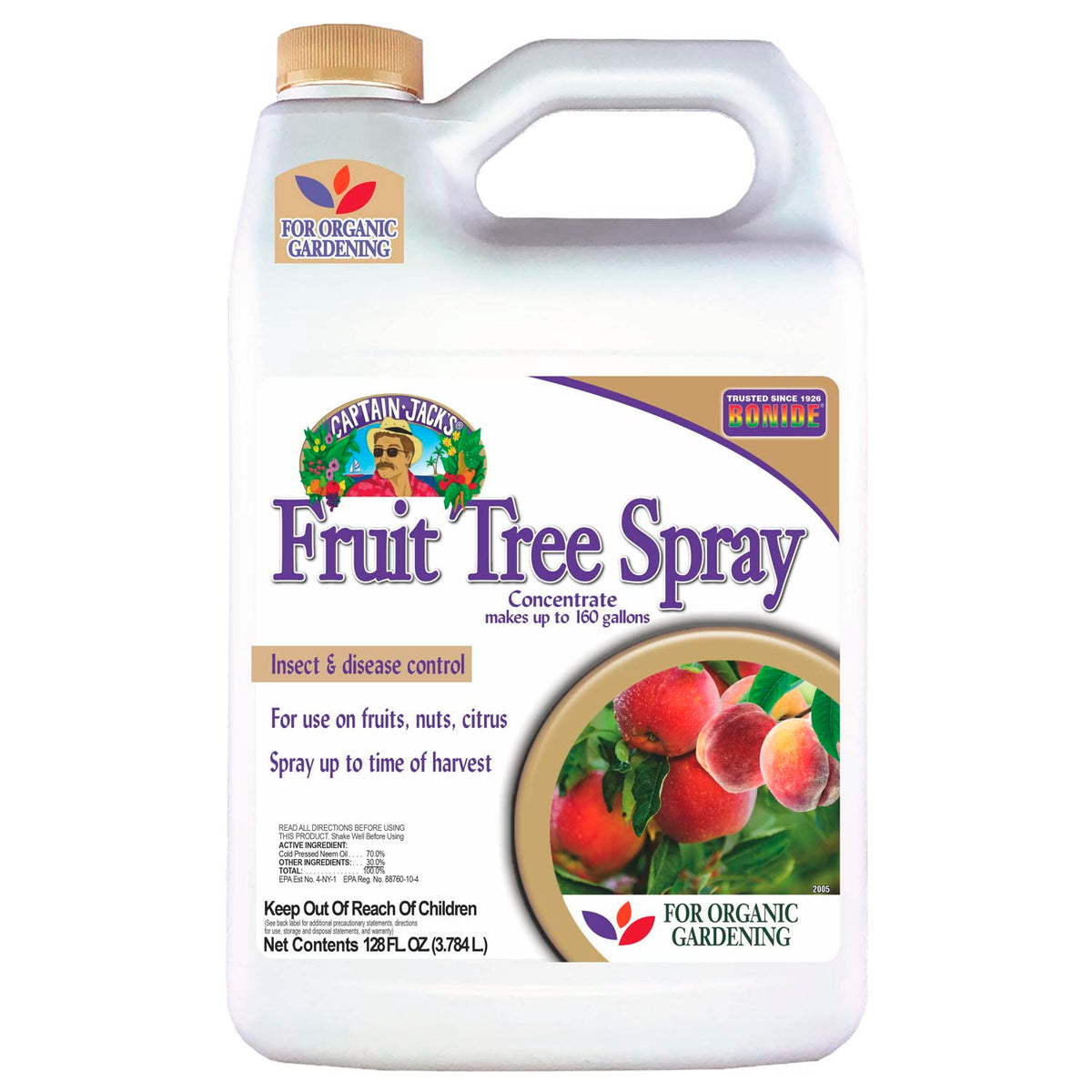 Bonide Captain Jack's Fruit Tree Spray bottle ready for organic mixing and use