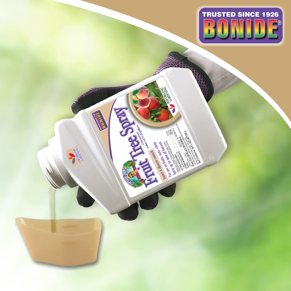 Bonide Captain Jack's Fruit Tree Spray on fruit tree canopy provides pest and disease prevention