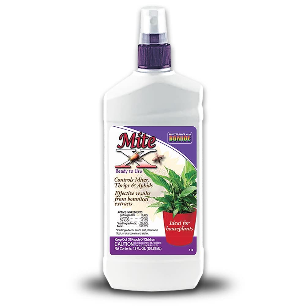 Bonide Captain Jack's Mite-X bottle pour for quick indoor pest control.