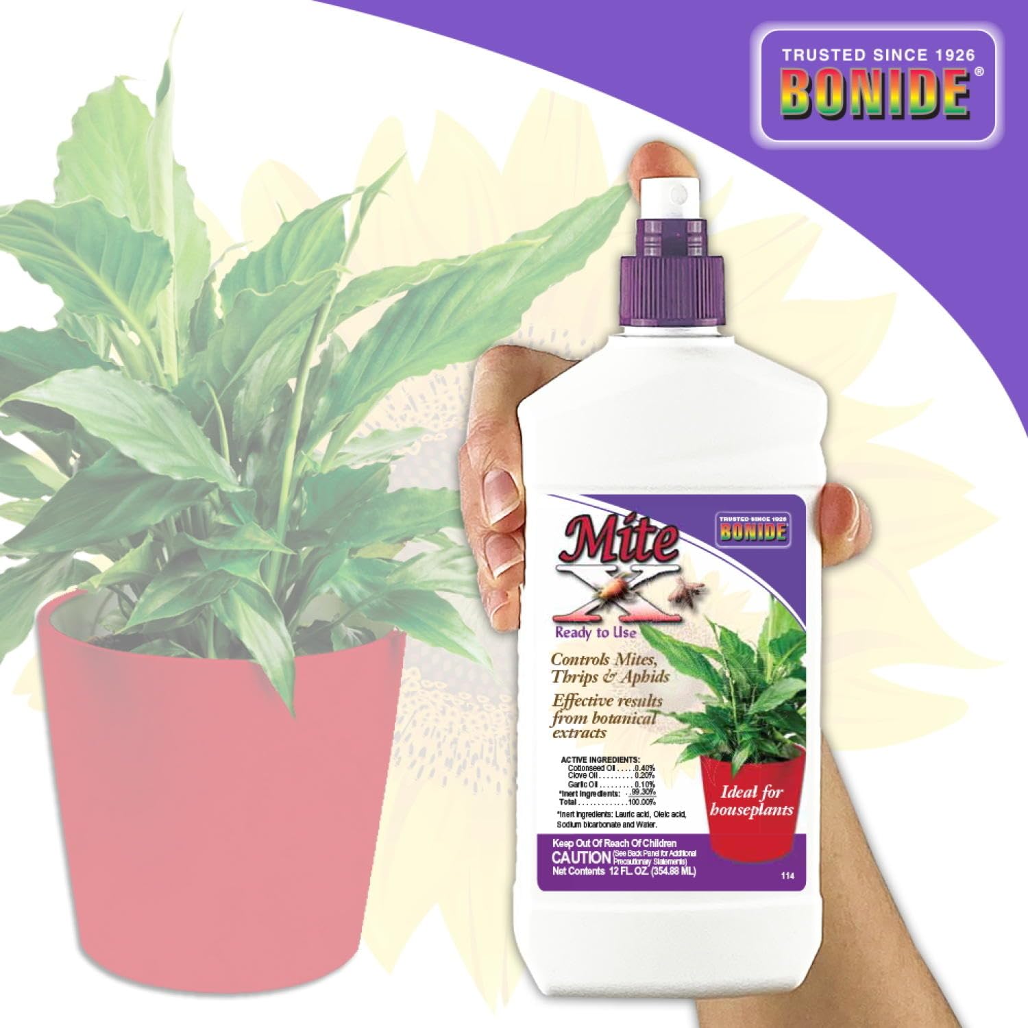 Bonide Captain Jack's Mite-X easy-to-use spray for rapid pest knockdown.