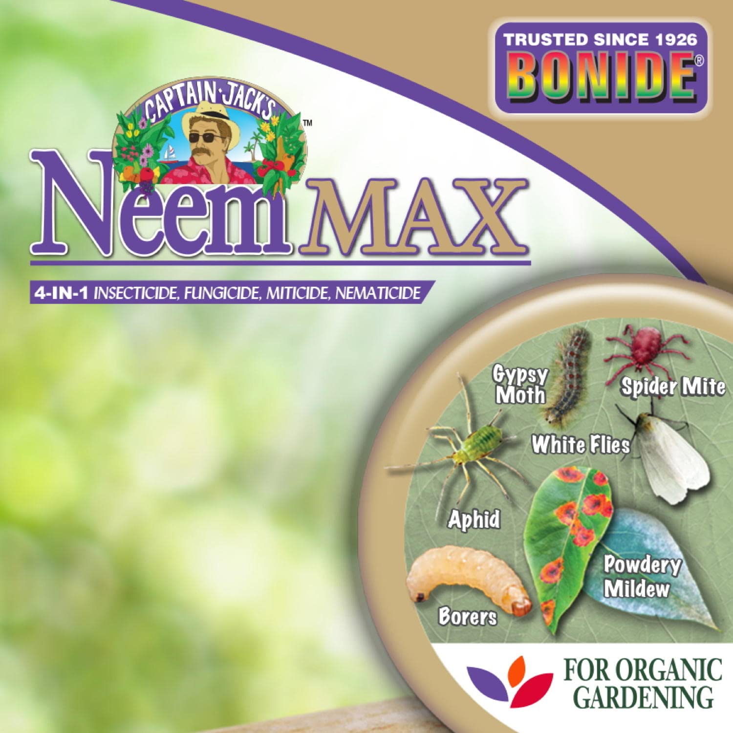 Measuring cup and mix of NeemMax concentrate for easy dilution.