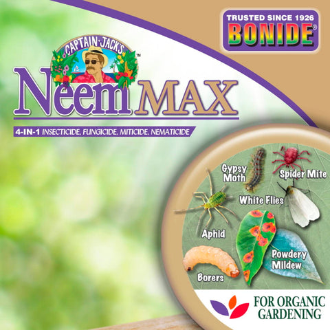 Measuring cup and mix of NeemMax concentrate for easy dilution.