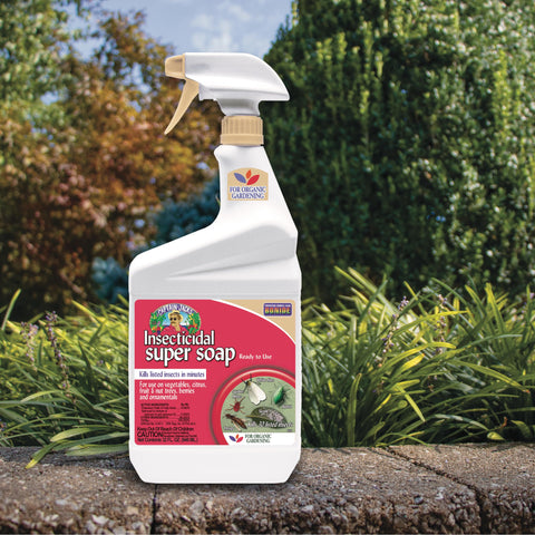 Bonide Captain Jack's spray nozzle in action for easy outdoor application