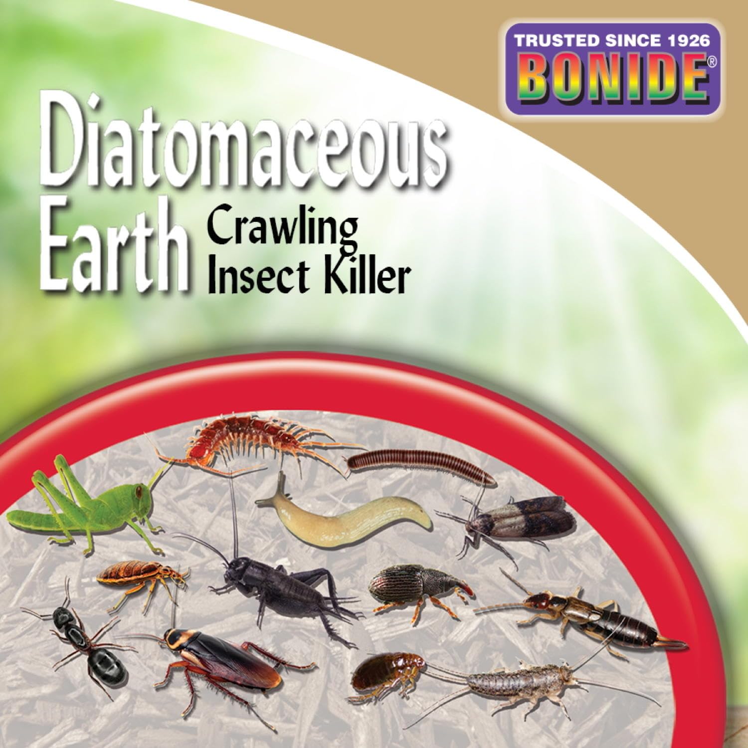 Bonide Diatomaceous Earth storage and handling image showing simple, mess-free pest control.