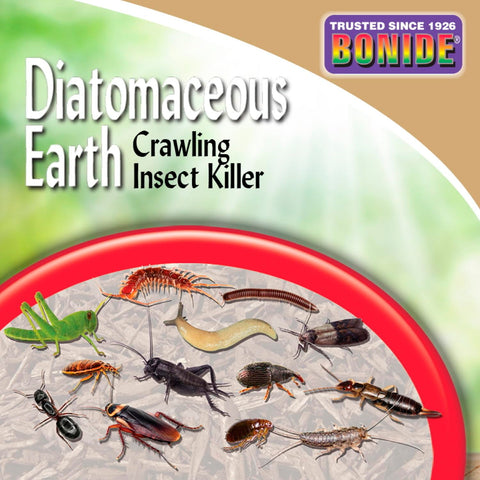 Bonide Diatomaceous Earth storage and handling image showing simple, mess-free pest control.