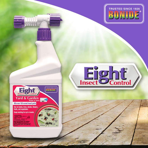 Bonide Eight Insect Control covers up to 5,000 square feet.