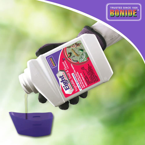 Bonide Eight Insect Control label close-up with usage directions for lawns.
