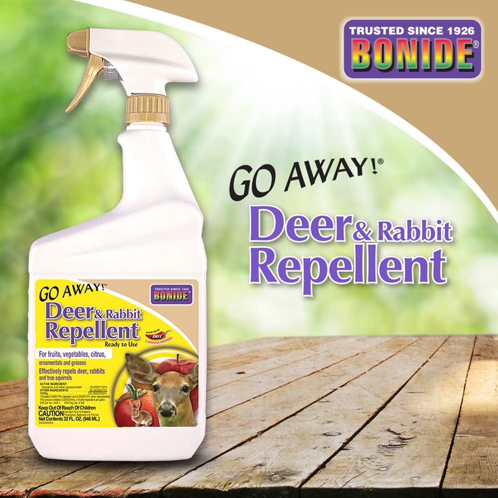 Bonide Go Away! repellent on vegetables to protect edibles