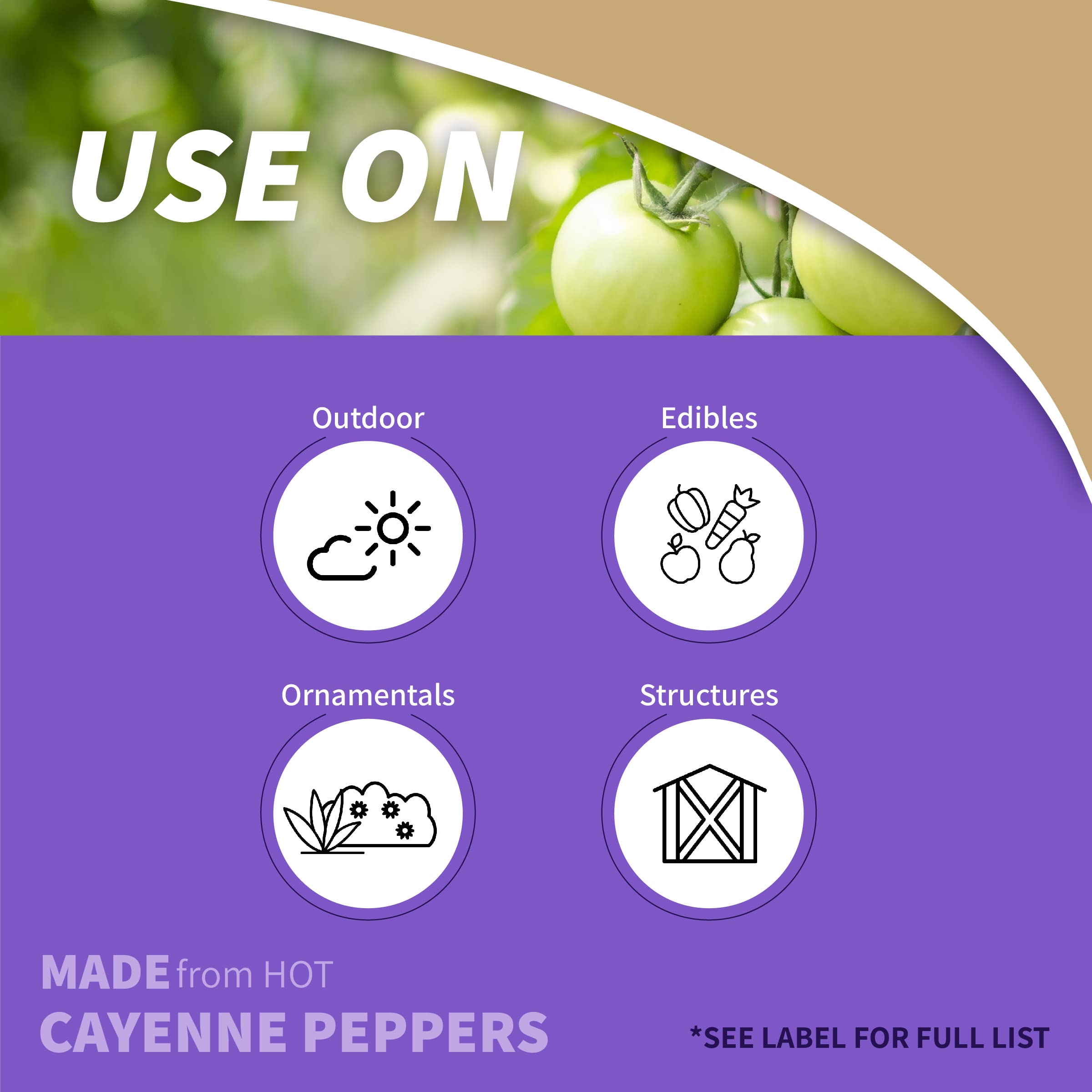 Bonide Hot Pepper Wax applied to vegetables provides a deterrent while preserving harvest.