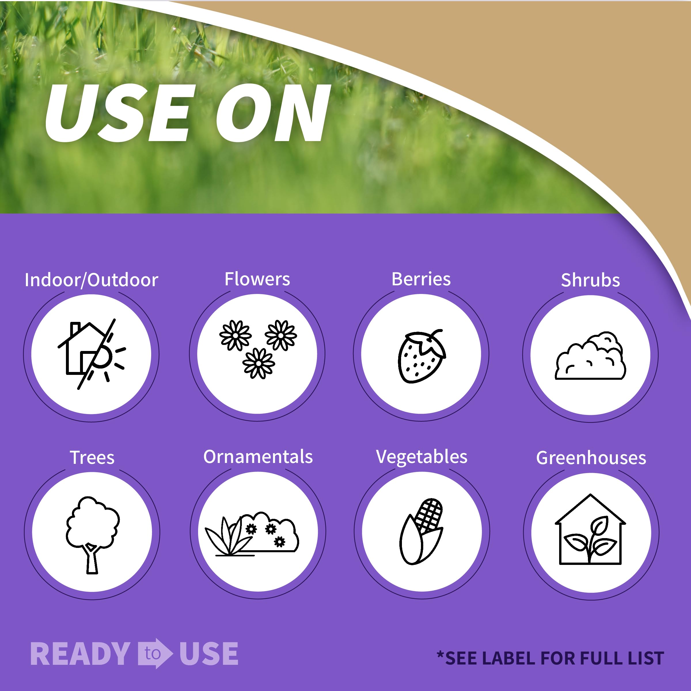 Bonide spray nozzle enables easy application on garden plants.