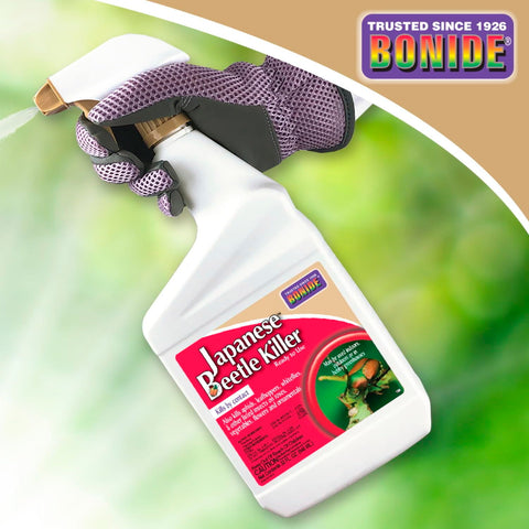Bonide Japanese Beetle Killer greenhouse application maintains healthy greenhouse foliage.