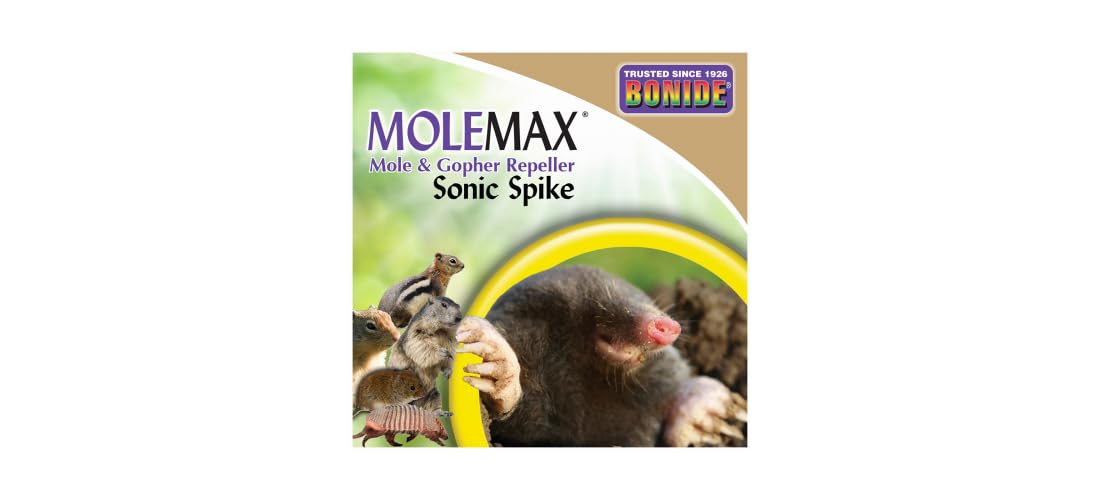 Bonide MoleMax uses three C batteries for extended life.