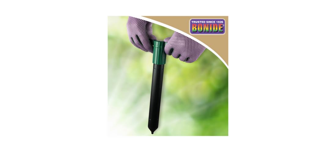 Bonide MoleMax covers up to 7500 sq ft in an outdoor lawn area.