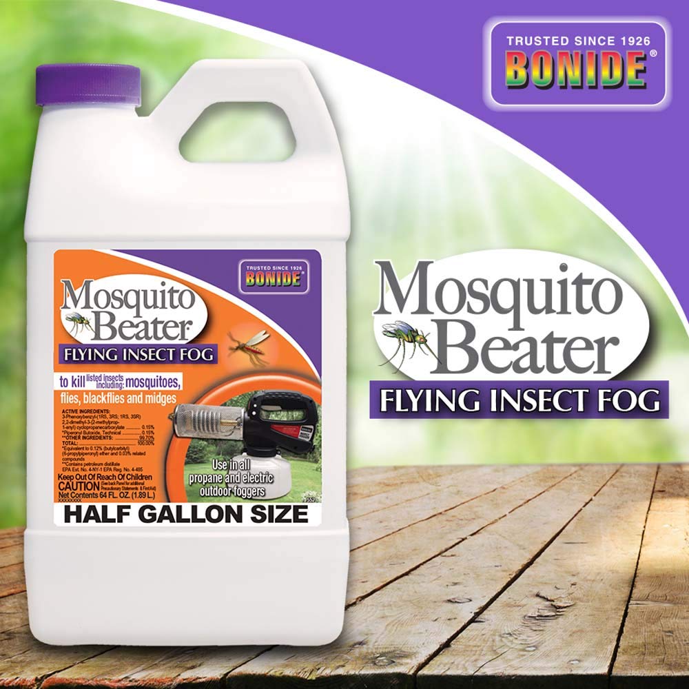 Bonide Mosquito Beater fogging setup demonstrates effective yard protection