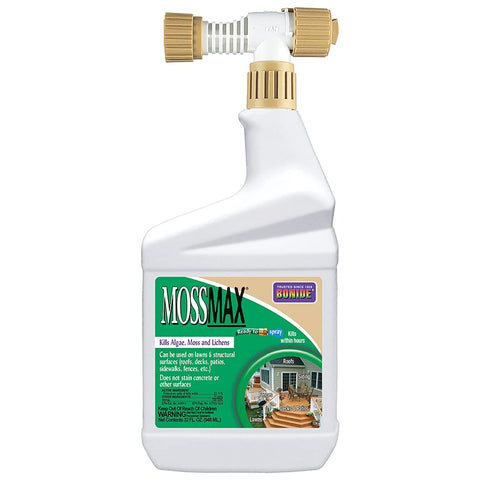 Bonide MossMax bottle on hose-end for quick moss control