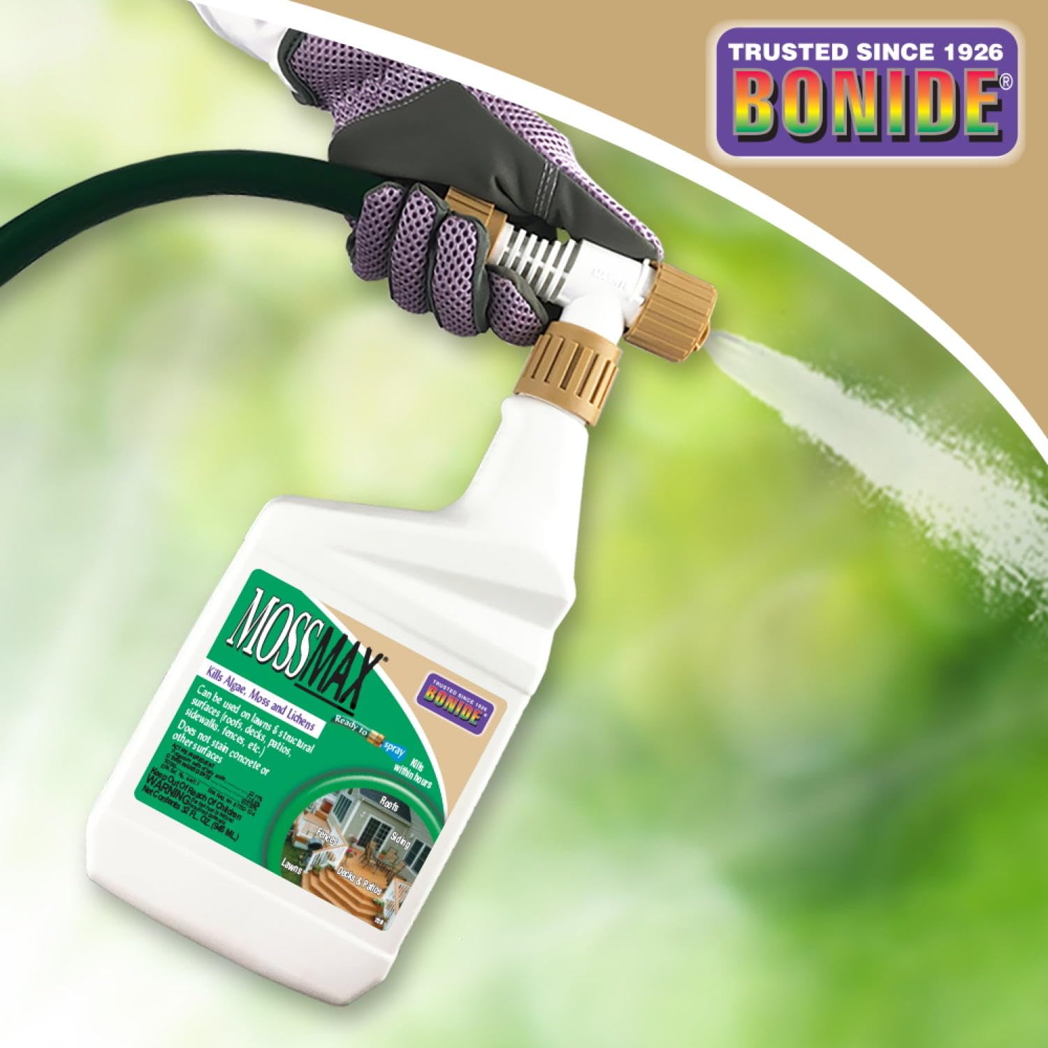 Hose-end sprayer attachment for Bonide MossMax