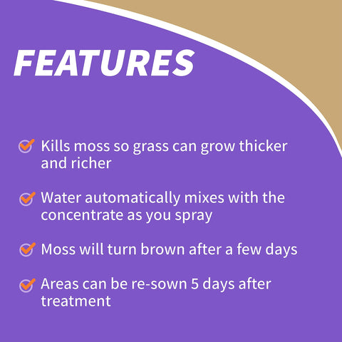 Bonide MossMax used on roofs and walkways without staining