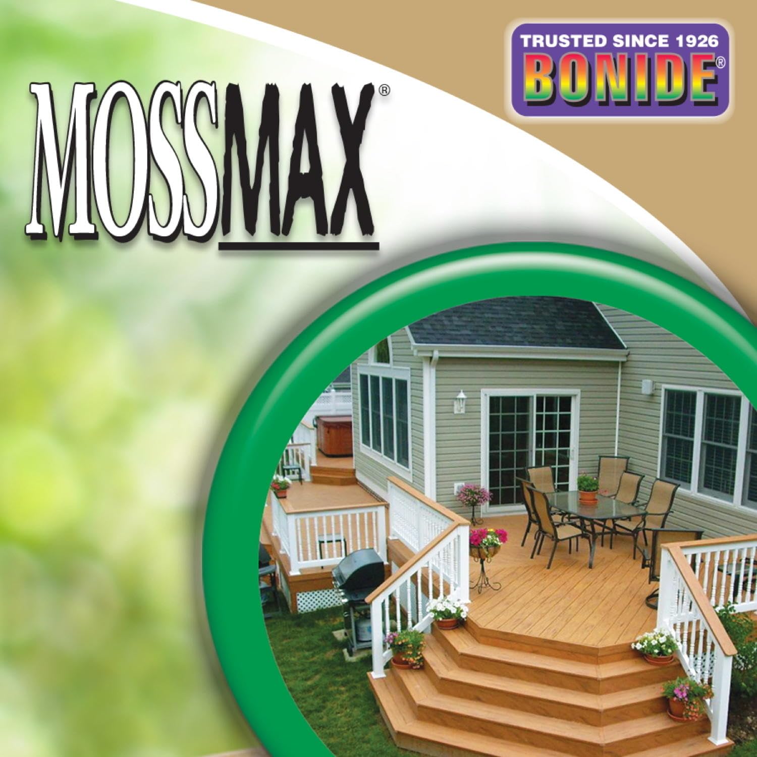 Close-up of a treated lawn showing moss reduction with Bonide MossMax
