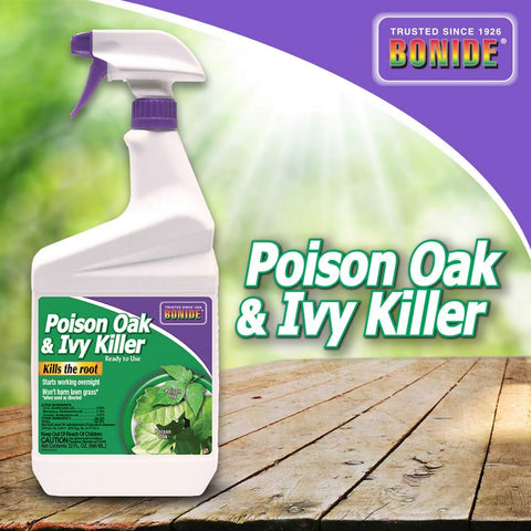Bonide Poison Oak & Ivy Killer trigger sprayer ready-to-use setup for mess-free application.