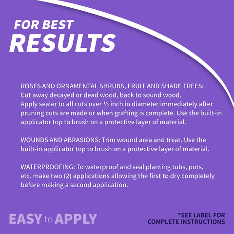 Bonide Pruning Sealer breathable dressing protecting tree wounds while drying