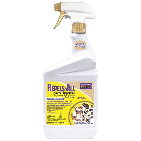 Bonide Repels-All bottle ready-to-use spray deters deer and rabbits.