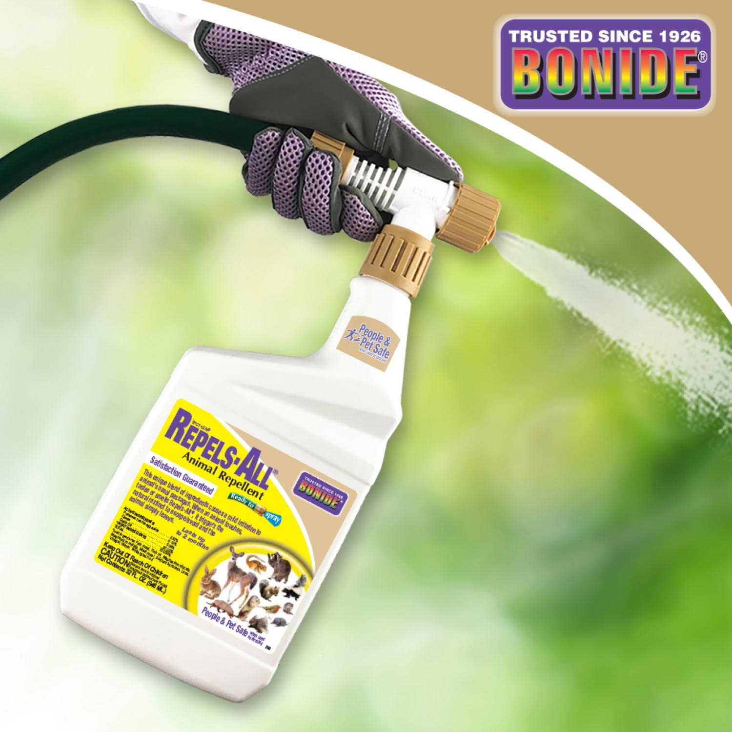 Bonide Repels-All uses natural ingredients to deter wildlife without harming animals