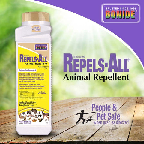 Sprinkling Repels-All around a garden perimeter to deter wildlife