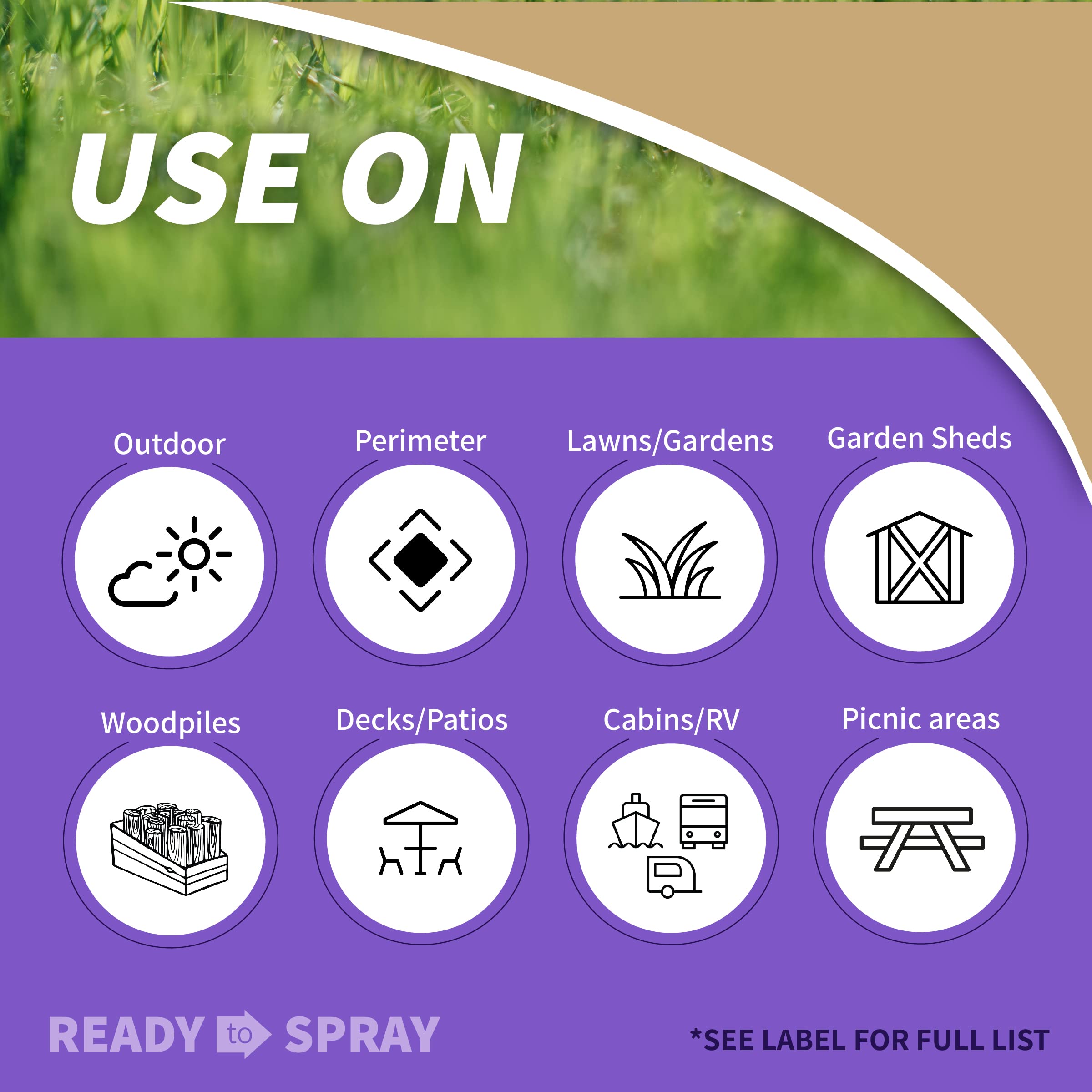 Bonide Repels-All perimeter yard application deters pests from entering the yard