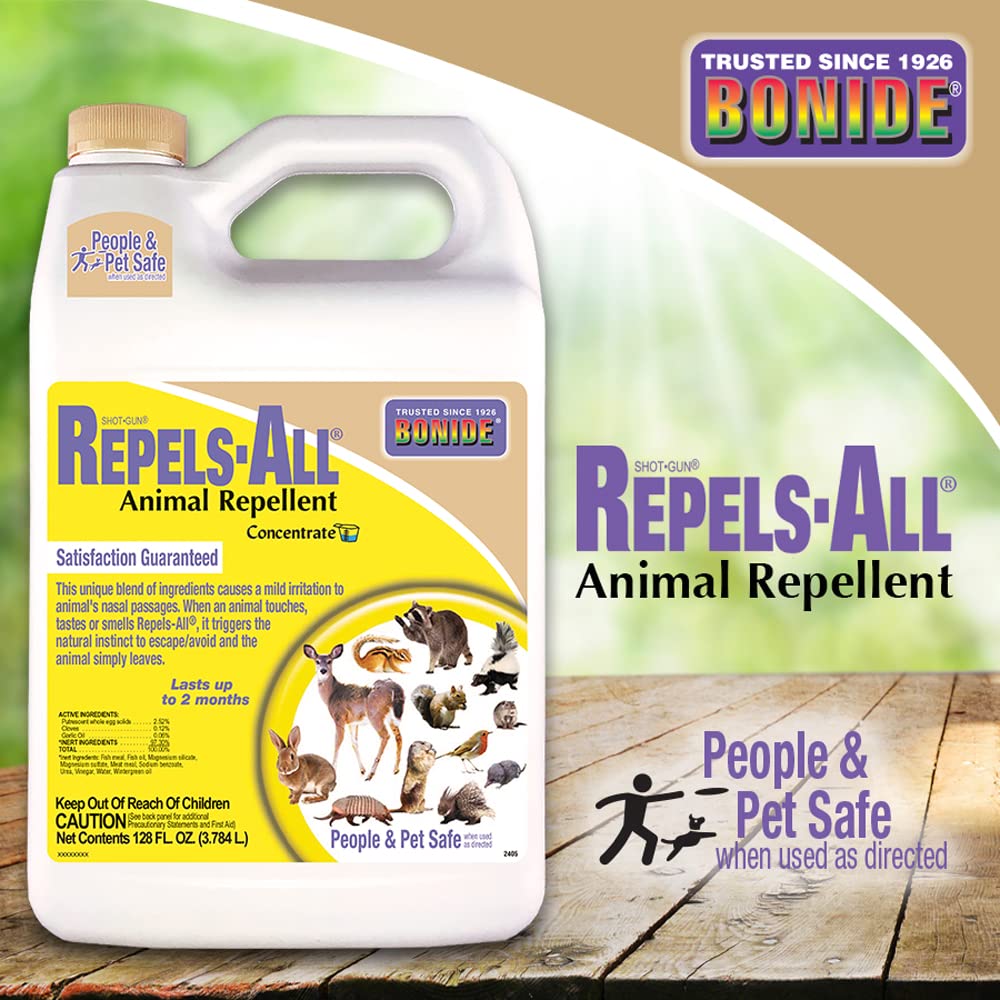Bonide Repels-All is safe to use around people and pets when used as directed.