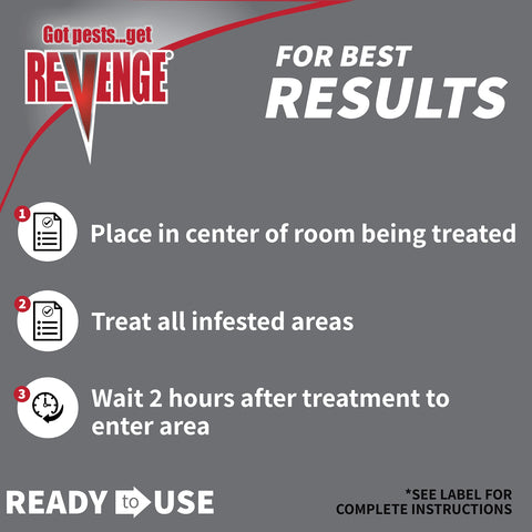 Bonide Revenge fogger targets bedbugs and eggs with dual-action formula.
