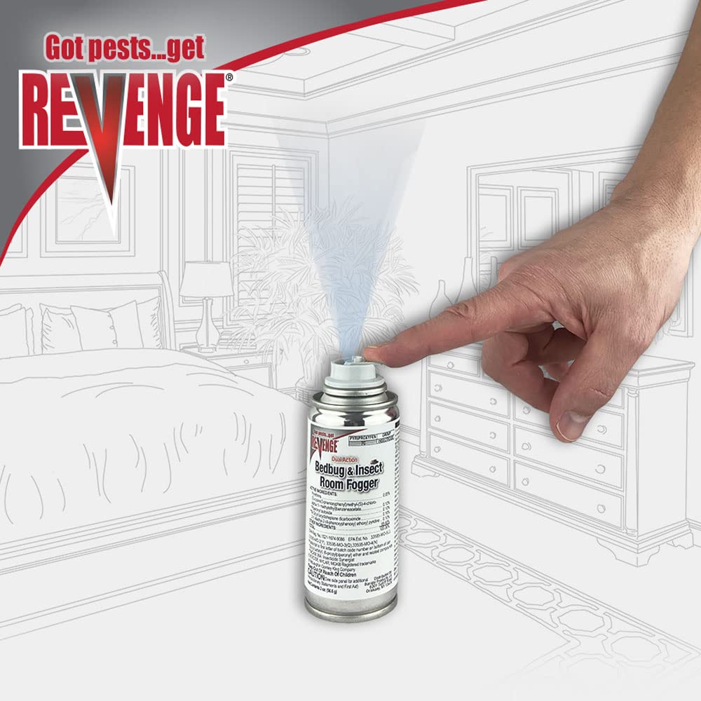 Fogger covers up to 16x16 feet with 8-foot ceilings for room treatment.
