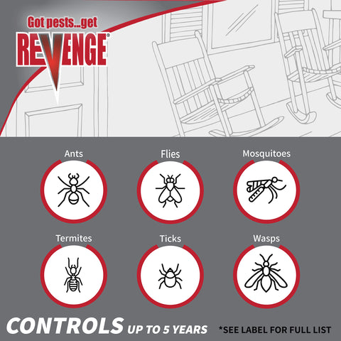 Bonide Revenge perimeter treatment around foundation protects exterior wood from pests.